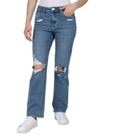 INDIGO REIN Juniors' Ripped Bootcut Jeans - Picture 1 of 1